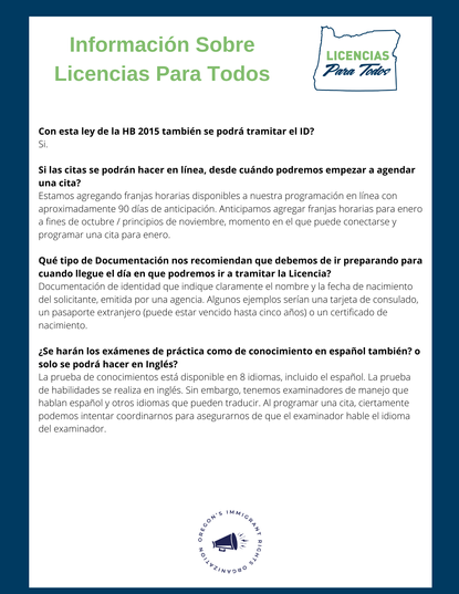 Preguntas Frecuentes Sobre Licencia Para Todos Permiso Se Expedira En Oregon En 21 Kunw