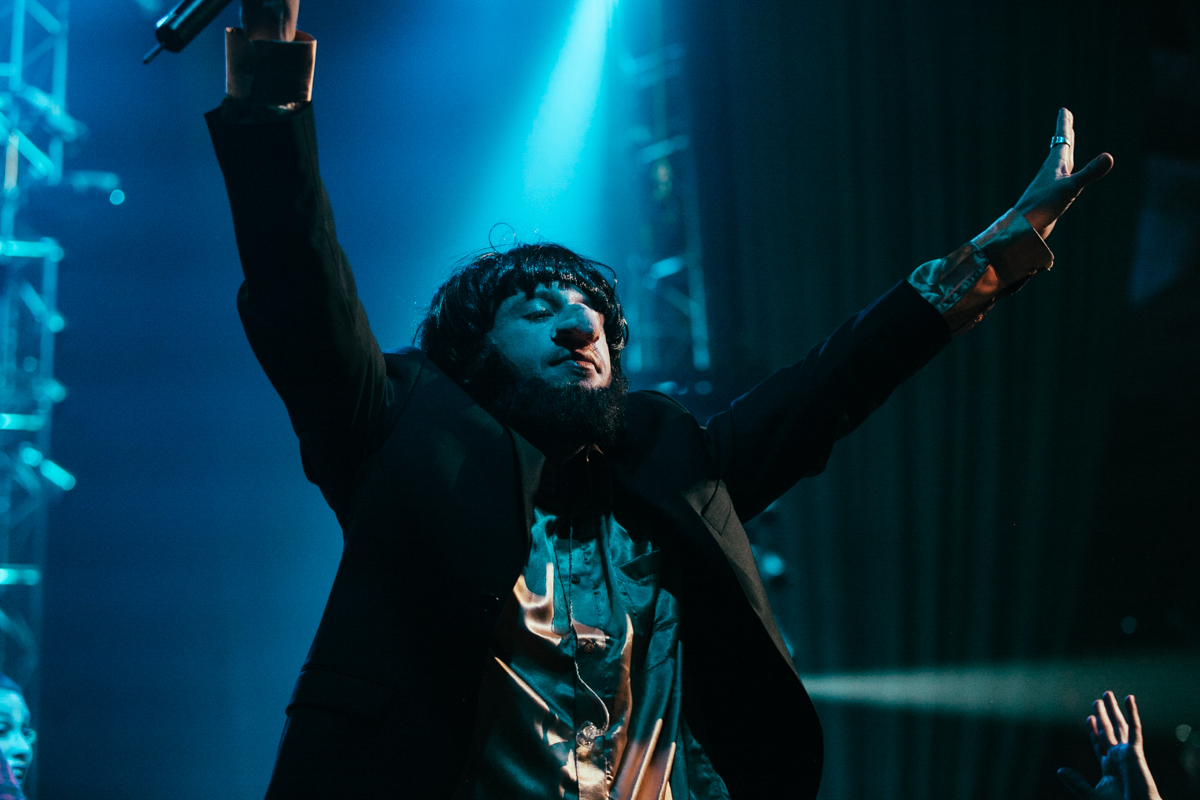 Macklemore and Ryan Lewis made a special appearance at EMP’s Vivid event for the new exhibition Spectacle. The new exhibit is all about music videos so in the spirit Macklemore and Ryan Lewis performed their award winning Thrift Shop and Can’t Hold Us to a screaming crowd. May 16th 2014. (Joshua Lewis / Seattle Refined)