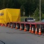 Truck hauling giant generator moved to Park & Ride lot