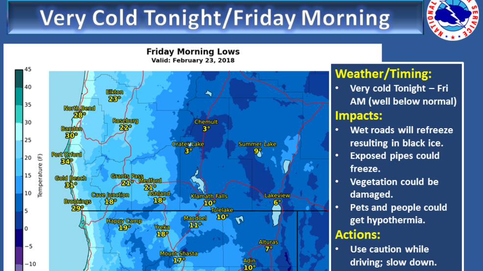 Freezing temperatures overnight with more snow in forecast for parts of
