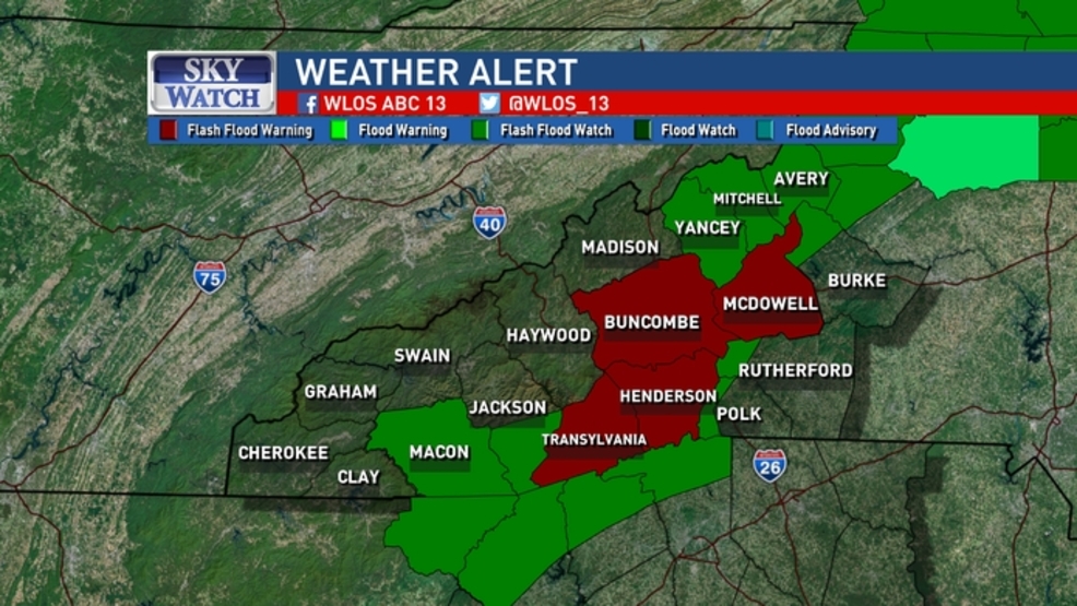 Flash Flood Warnings Issued For Parts Of Western North Carolina | WLOS