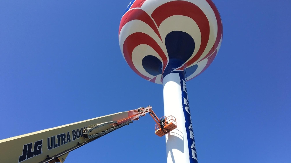 Water tower gets patriotic paint job in Houston County WGXA