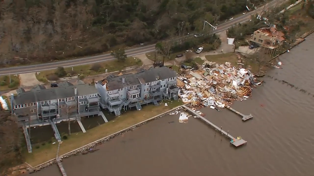 Aerial video shows extensive tornado damage in Pensacola (photos) WJLA
