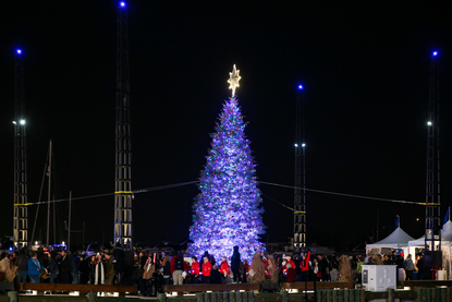 santa claus was on hand to light up the wharfs first christmas tree on december 1 - Christmas Lights In Dc santa claus was on hand to light up the wharfs first christmas tree on december 1 - Christmas Lights In Dc