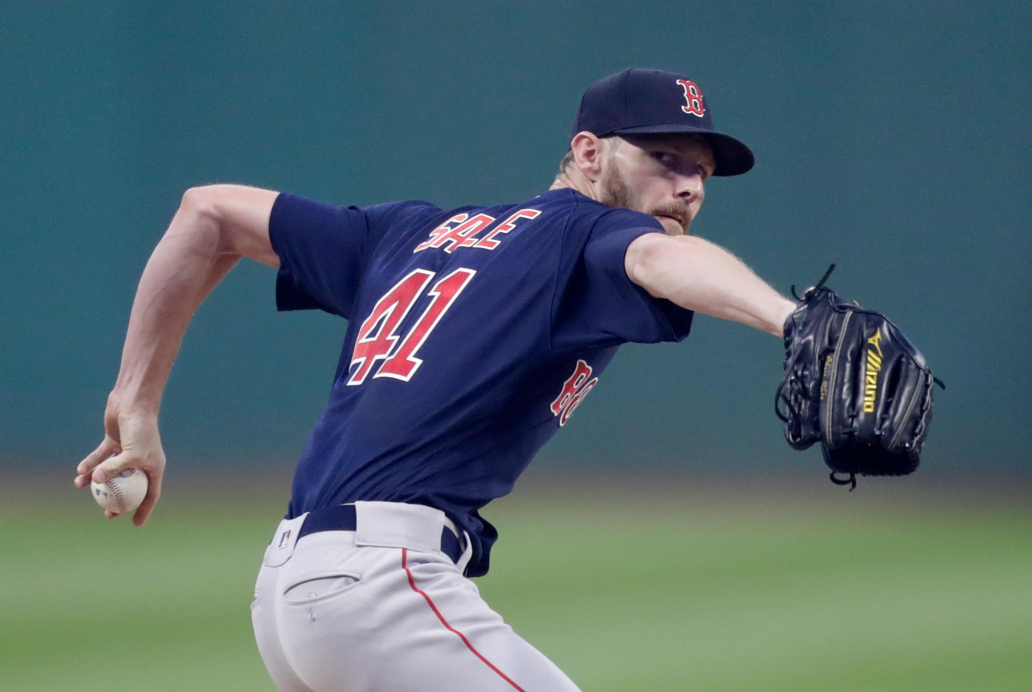 boston red sox starting pitcher chris sale delivers in the first